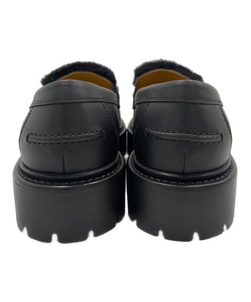 HERMES（エルメス）HERMES (エルメス) モカシン 《アイコン》ローファー ブラック サイズ:37.5の古着・服飾アイテム