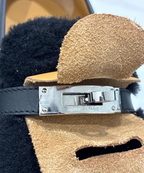 HERMES（エルメス）HERMES (エルメス) モカシン 《アイコン》ローファー ブラック サイズ:37.5の古着・服飾アイテム