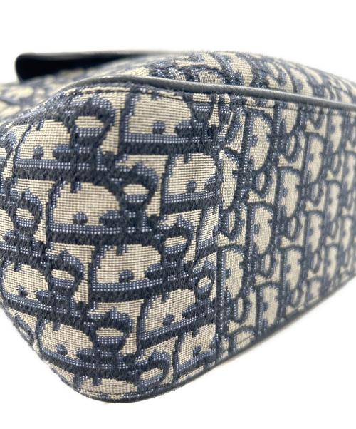 Christian Dior（クリスチャン ディオール）Christian Dior (クリスチャン ディオール) Oblique Saddle Tote Bag オブリーグ サドル トートバッグ 1ADSH175YKS ベージュ×ネイビーの古着・服飾アイテム