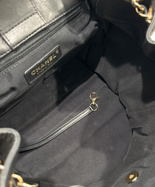 CHANEL（シャネル）CHANEL (シャネル) ココマーク巾着チェーンショルダーバッグ ブラック/ゴールド金具の古着・服飾アイテム