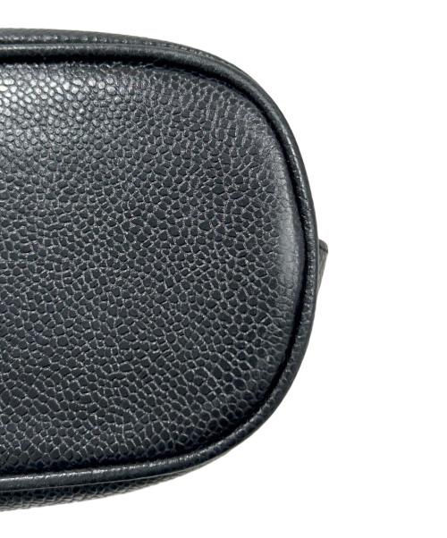 CHANEL（シャネル）CHANEL (シャネル) ココマークステッチハンドバッグ/キャビアスキン ブラック×ゴールド金具の古着・服飾アイテム