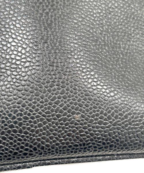 CHANEL（シャネル）CHANEL (シャネル) ココマークステッチハンドバッグ/キャビアスキン ブラック×ゴールド金具の古着・服飾アイテム