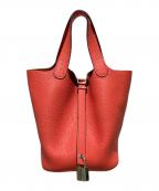 HERMESエルメス）の古着「Picotin Lock PM/ピコタンロック PM/トリヨンクレマンス/ローズテキサス/シルバー金具/D刻印:2019年製」｜ローズテキサス×シルバー金具