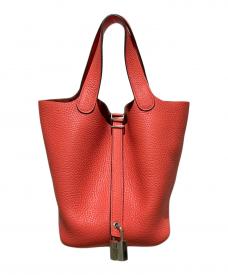 HERMESエルメス）の古着「Picotin Lock PM/ピコタンロック PM/トリヨンクレマンス/ローズテキサス/シルバー金具/D刻印:2019年製」｜ローズテキサス×シルバー金具
