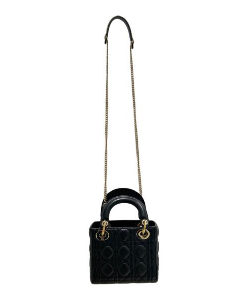 Christian Dior（クリスチャン ディオール）Christian Dior (クリスチャン ディオール) Lady Dior レディディオール ミニ ブラック サイズ:ミニの古着・服飾アイテム