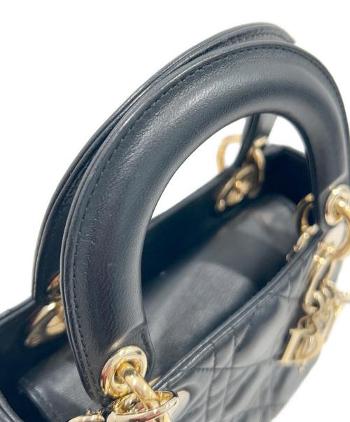 Christian Dior（クリスチャン ディオール）Christian Dior (クリスチャン ディオール) Lady Dior レディディオール ミニ ブラック サイズ:ミニの古着・服飾アイテム