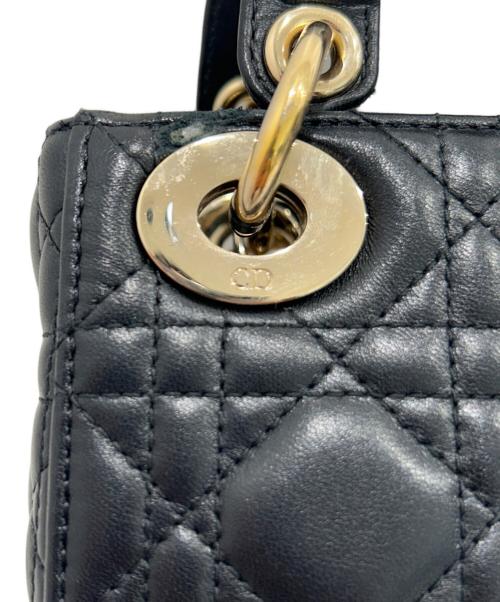 Christian Dior（クリスチャン ディオール）Christian Dior (クリスチャン ディオール) Lady Dior レディディオール ミニ ブラック サイズ:ミニの古着・服飾アイテム