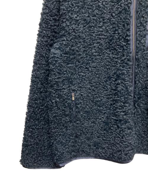 KITH（キス）KITH (キス) Curly Sherpa Antony Full Zip/ボアフリースジャケット ネイビー サイズ:Mの古着・服飾アイテム