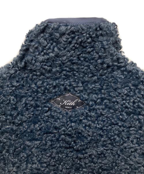 KITH（キス）KITH (キス) Curly Sherpa Antony Full Zip/ボアフリースジャケット ネイビー サイズ:Mの古着・服飾アイテム