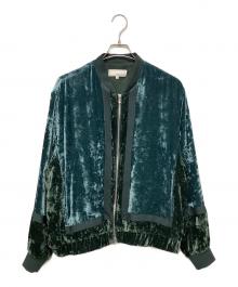 KITH×KIN（キス×キン）の古着「ベルベット ボンバージャケット」｜グリーン