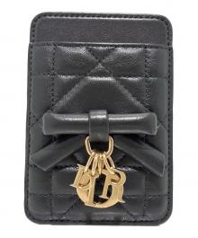 Christian Dior（クリスチャン ディオール）の古着「Lady Dior マグネット カードホルダー」｜ブラック