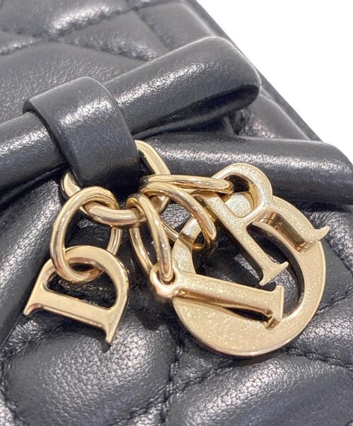 Christian Dior（クリスチャン ディオール）Christian Dior (クリスチャン ディオール) Lady Dior マグネット カードホルダー ブラックの古着・服飾アイテム