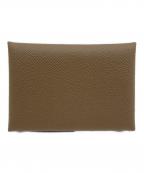 HERMESエルメス）の古着「Calvi Duo Card Case Etoupe/カルヴィデュオ/エトゥープ/B刻印：2023年製」｜エトゥープ