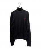 AMI Alexandre Mattiussiアミアレクサンドルマテュッシ）の古着「アミ・ド・クール タートルネックニット」｜ブラック