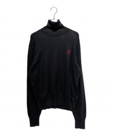 AMI Alexandre Mattiussi（アミアレクサンドルマテュッシ）の古着「アミ・ド・クール タートルネックニット」｜ブラック