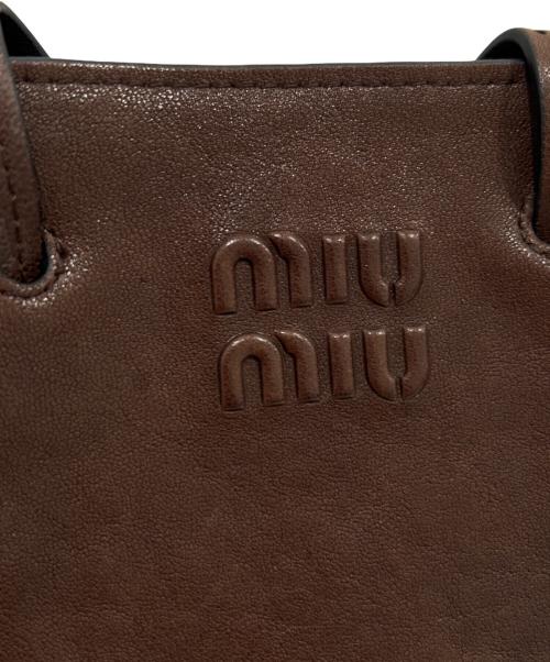 MIU MIU（ミュウミュウ）MIU MIU (ミュウミュウ) ナッパレザー ミニバッグの古着・服飾アイテム