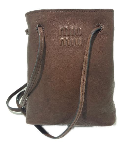 MIU MIU（ミュウミュウ）MIU MIU (ミュウミュウ) ナッパレザー ミニバッグの古着・服飾アイテム