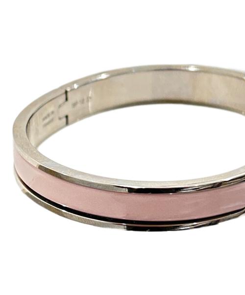 HERMES（エルメス）HERMES (エルメス) エナメルブレスレット 《ミニ・クリック・ケリー》/Enamel Bracelet “Mini Clic Kelly” シルバー×モーブペール サイズ:15.0cmの古着・服飾アイテム