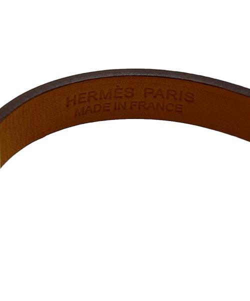 HERMES（エルメス）HERMES (エルメス) レザーブレスレット 《ミニ・リヴァル》/Mini Rivale Leather Bracelet/H011112CCS3T2 レッドの古着・服飾アイテム