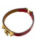 HERMES (エルメス) レザーブレスレット 《ミニ・リヴァル》/Mini Rivale Leather Bracelet/H011112CCS3T2 レッド：50000円