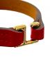中古・古着 HERMES (エルメス) レザーブレスレット 《ミニ・リヴァル》/Mini Rivale Leather Bracelet/H011112CCS3T2 レッド：50000円