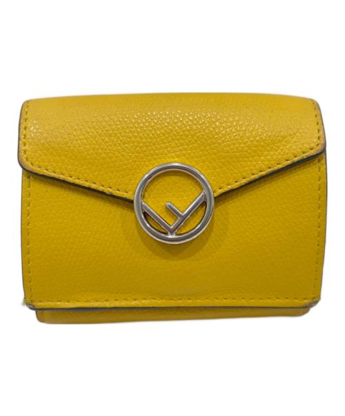 FENDI（フェンディ）FENDI (フェンディ) エフィズ トリフォールド コンパクトウォレット イエロー サイズ:コンパクト/三つ折りの古着・服飾アイテム