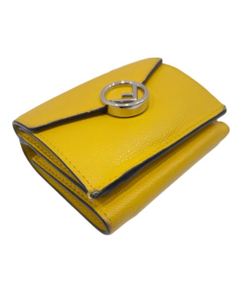 FENDI（フェンディ）FENDI (フェンディ) エフィズ トリフォールド コンパクトウォレット イエロー サイズ:コンパクト/三つ折りの古着・服飾アイテム