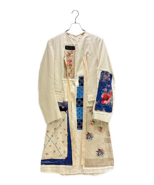 SPORT MAX（スポーツマックス）SPORT MAX (スポーツマックス) パッチワークノーカラーコート アイボリー サイズ:38 未使用品の古着・服飾アイテム