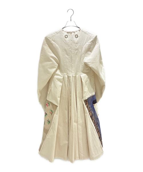 SPORT MAX（スポーツマックス）SPORT MAX (スポーツマックス) パッチワークノーカラーコート アイボリー サイズ:38 未使用品の古着・服飾アイテム