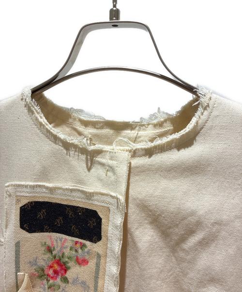 SPORT MAX（スポーツマックス）SPORT MAX (スポーツマックス) パッチワークノーカラーコート アイボリー サイズ:38 未使用品の古着・服飾アイテム
