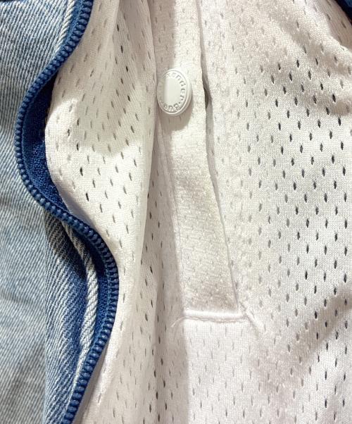 ALEXANDER WANG（アレキサンダー・ワン）ALEXANDER WANG (アレキサンダー・ワン) Mesh Curved Zipper Pant メッシュパネル ジーンズ 4DC3254882 スカイブルー サイズ:26の古着・服飾アイテム