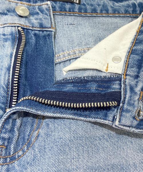 ALEXANDER WANG（アレキサンダー・ワン）ALEXANDER WANG (アレキサンダー・ワン) Mesh Curved Zipper Pant メッシュパネル ジーンズ 4DC3254882 スカイブルー サイズ:26の古着・服飾アイテム