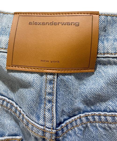 ALEXANDER WANG（アレキサンダー・ワン）ALEXANDER WANG (アレキサンダー・ワン) Mesh Curved Zipper Pant メッシュパネル ジーンズ 4DC3254882 スカイブルー サイズ:26の古着・服飾アイテム