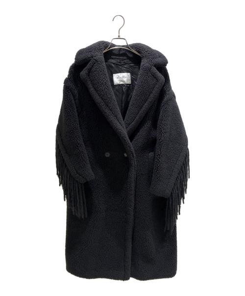 MaxMara（マックスマーラ）MaxMara (マックスマーラ) フリンジディティールティディベアダブルブレスコート 101612866 ブラック サイズ:Sの古着・服飾アイテム