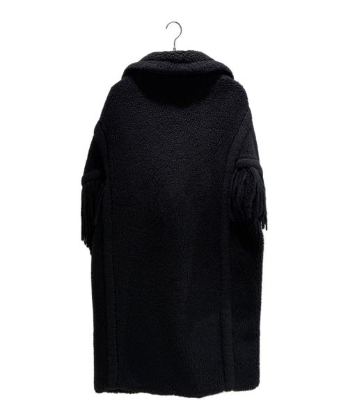 MaxMara（マックスマーラ）MaxMara (マックスマーラ) フリンジディティールティディベアダブルブレスコート 101612866 ブラック サイズ:Sの古着・服飾アイテム