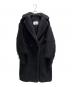 MaxMara（マックスマーラ）の古着「フリンジディティールティディベアダブルブレスコート 101612866」｜ブラック