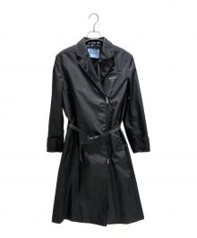 PRADA（プラダ）の古着「ナイロンジップロングコート」｜ブラック