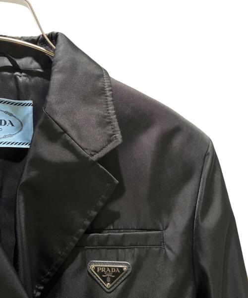 PRADA（プラダ）PRADA (プラダ) ナイロンジップロングコート ブラック サイズ:40の古着・服飾アイテム