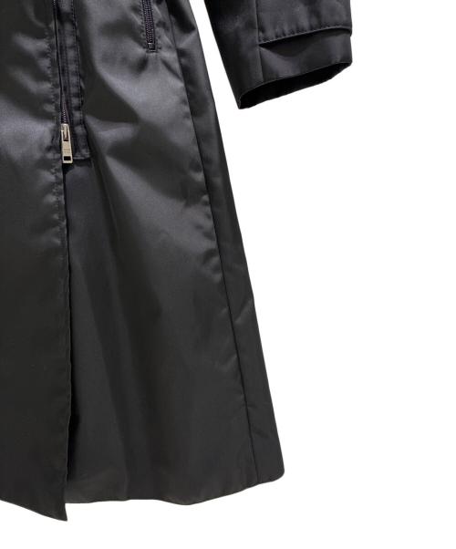 PRADA（プラダ）PRADA (プラダ) ナイロンジップロングコート ブラック サイズ:40の古着・服飾アイテム