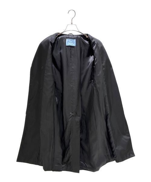PRADA（プラダ）PRADA (プラダ) ナイロンジップロングコート ブラック サイズ:40の古着・服飾アイテム