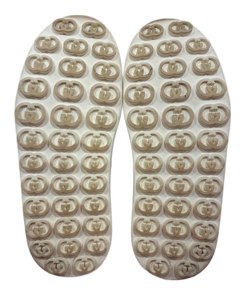 GUCCI（グッチ）GUCCI (グッチ) GG-embellished lace-up sneakers/GG装飾 レースアップスニーカー アイボリー サイズ:38の古着・服飾アイテム