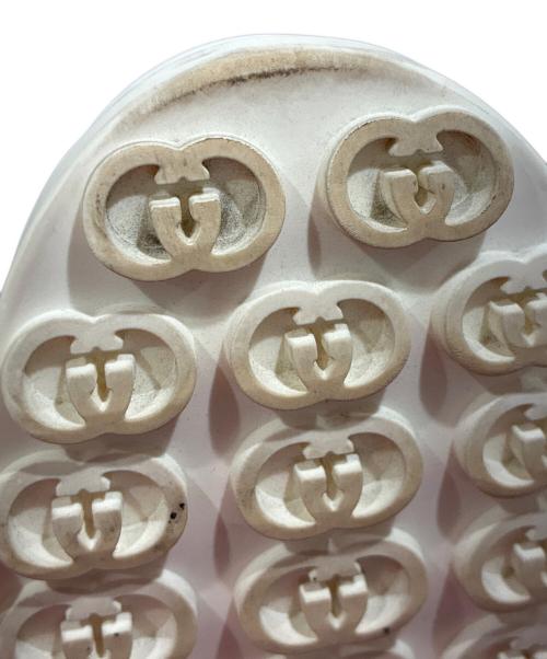 GUCCI（グッチ）GUCCI (グッチ) GG-embellished lace-up sneakers/GG装飾 レースアップスニーカー アイボリー サイズ:38の古着・服飾アイテム