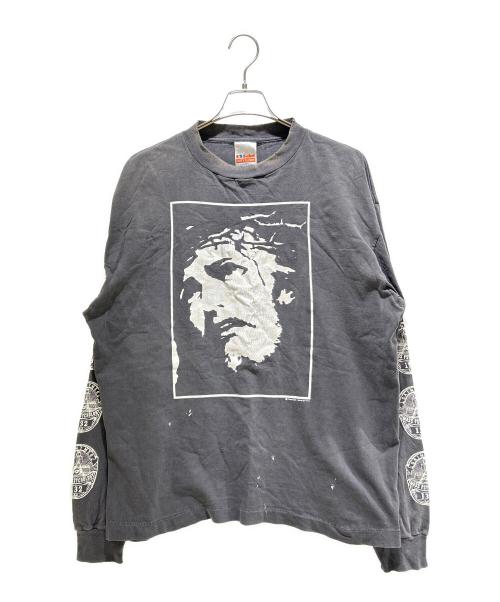 SAINT MICHAEL（セントマイケル）SAINT MICHAEL (セントマイケル) 25SS LS TEE / LOVE SAINT/ BLACK　SM-HR8-0000-033 グレー サイズ:Lの古着・服飾アイテム