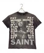 SAINT MICHAELセントマイケル）の古着「PTP SS TEE/STAY REAL」｜グレー