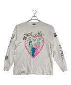 SAINT MICHAELセントマイケル）の古着「LS TEE/PINK HEART」｜ホワイト