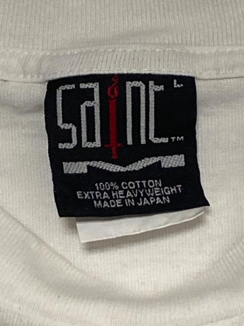SAINT MICHAEL（セントマイケル）SAINT MICHAEL (セントマイケル) LS TEE/PINK HEART ホワイト サイズ:Lの古着・服飾アイテム