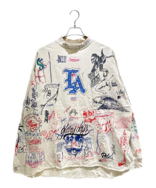 SAINT MICHAEL（セントマイケル）SAINT MICHAEL (セントマイケル) 24SS BR LS TEE / LA / WHITE SM-YS8-0000-C10  ホワイト サイズ:OSの古着・服飾アイテム