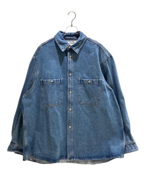 Hed Mayner（ヘド メイナー）Hed Mayner (ヘド メイナー) HED MAYNER 24SS BLUE INDIGO FADED HEAVY DENIM OVER SHIRT フェイデッドヘビーデニムシャツ ブルー サイズ:Ｍ 未使用品の古着・服飾アイテム