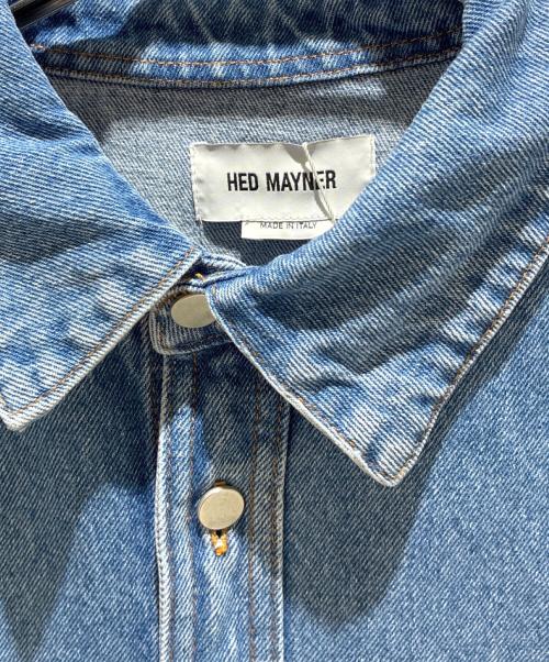 Hed Mayner（ヘド メイナー）Hed Mayner (ヘド メイナー) HED MAYNER 24SS BLUE INDIGO FADED HEAVY DENIM OVER SHIRT フェイデッドヘビーデニムシャツ ブルー サイズ:Ｍ 未使用品の古着・服飾アイテム