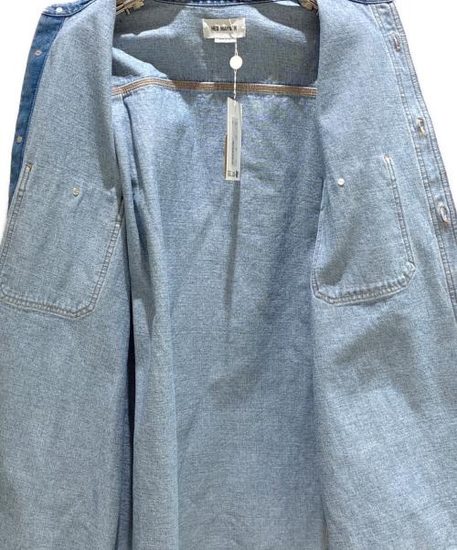 Hed Mayner（ヘド メイナー）Hed Mayner (ヘド メイナー) HED MAYNER 24SS BLUE INDIGO FADED HEAVY DENIM OVER SHIRT フェイデッドヘビーデニムシャツ ブルー サイズ:Ｍ 未使用品の古着・服飾アイテム